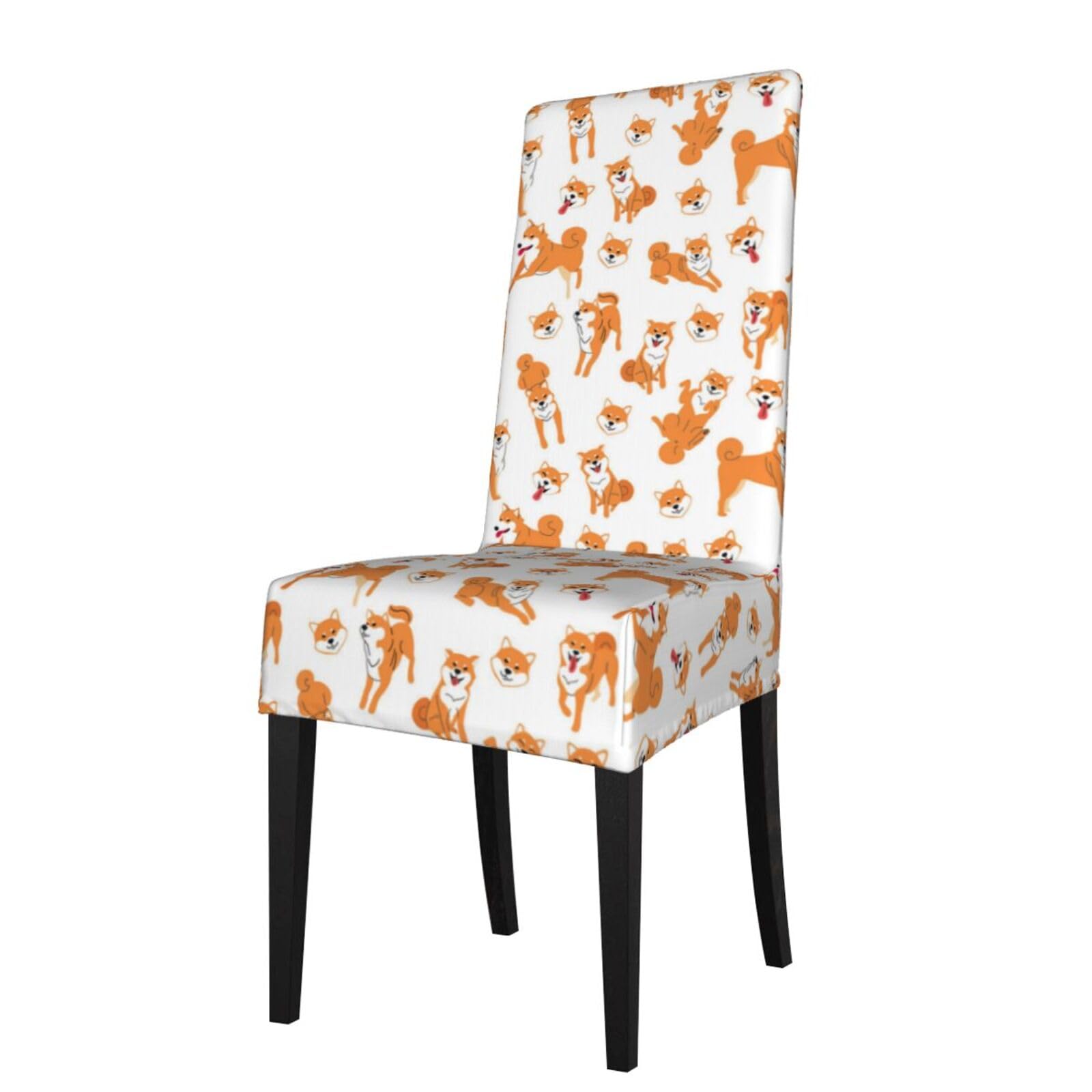 Lkymoh As Picture Shiba Inu Dog Posesdog Dog Type, Chair Covers Stretch Chair Slipcovers For Dining Room, For Party Pet Protection Universal Fit Soft Polyester