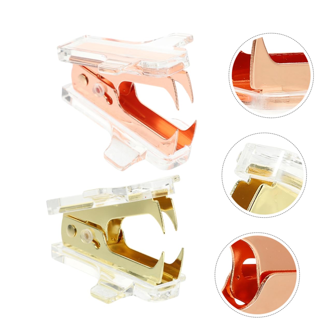 Lurrose 5 Set Di Leva Punti Portatile Per Ufficio Strumento Per Punti Metallici Facile E Robusto Essenziale Per Ufficio Veloce Ed Efficiente 2 Pezzi * 5