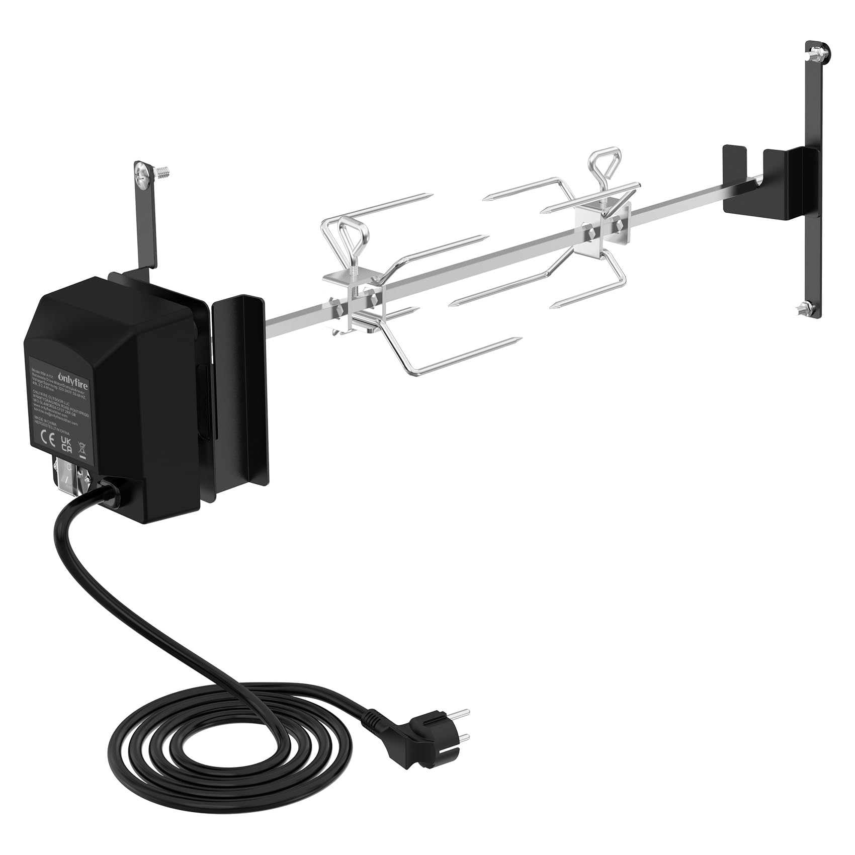 onlyfire BRK-6099 Girarrosto per Barbecue in Acciaio Inox per Weber WSM 57 cm Cooker, 220V - 240V
