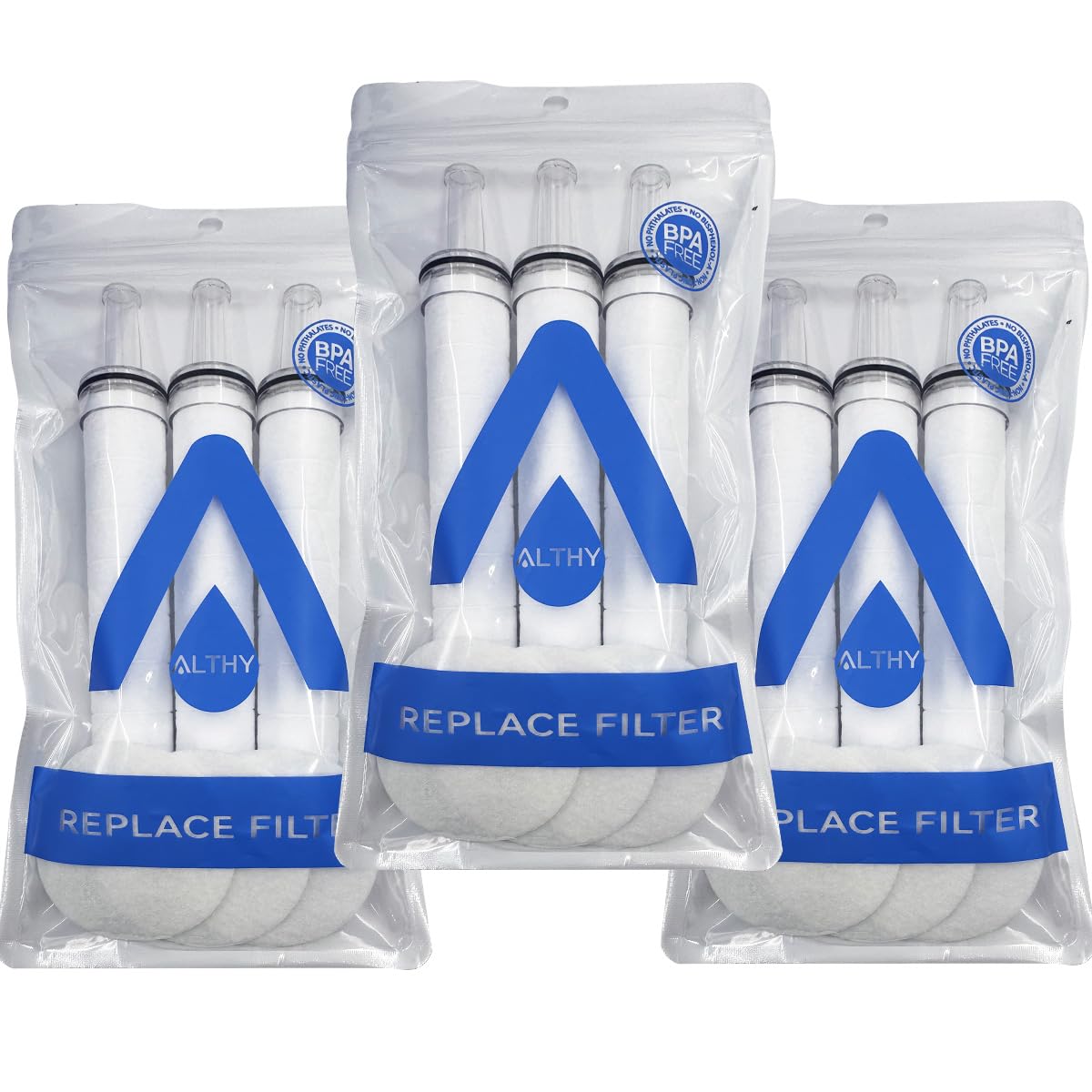 ALTHY Shower Head Filter Replacement For ALTHY SFH70, PP Contton Filtration Accuracy 5?m, Reduce Rust, Sand, Dust...(9 Packs)