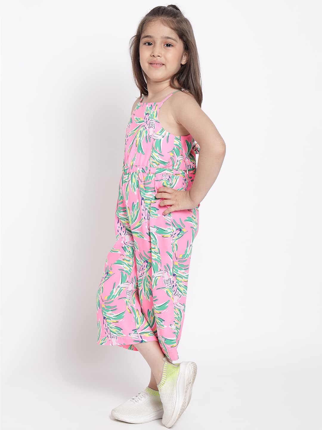 nauti nati Girls Printed Jumpsuit| Age 4-8Years - Image 2 thumbnail