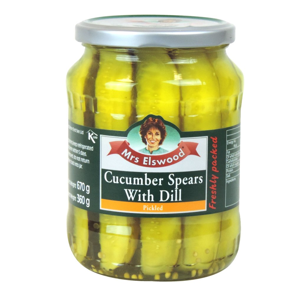 Frau Spears Elswood Gurke mit Dill (670g) - Packung mit 6