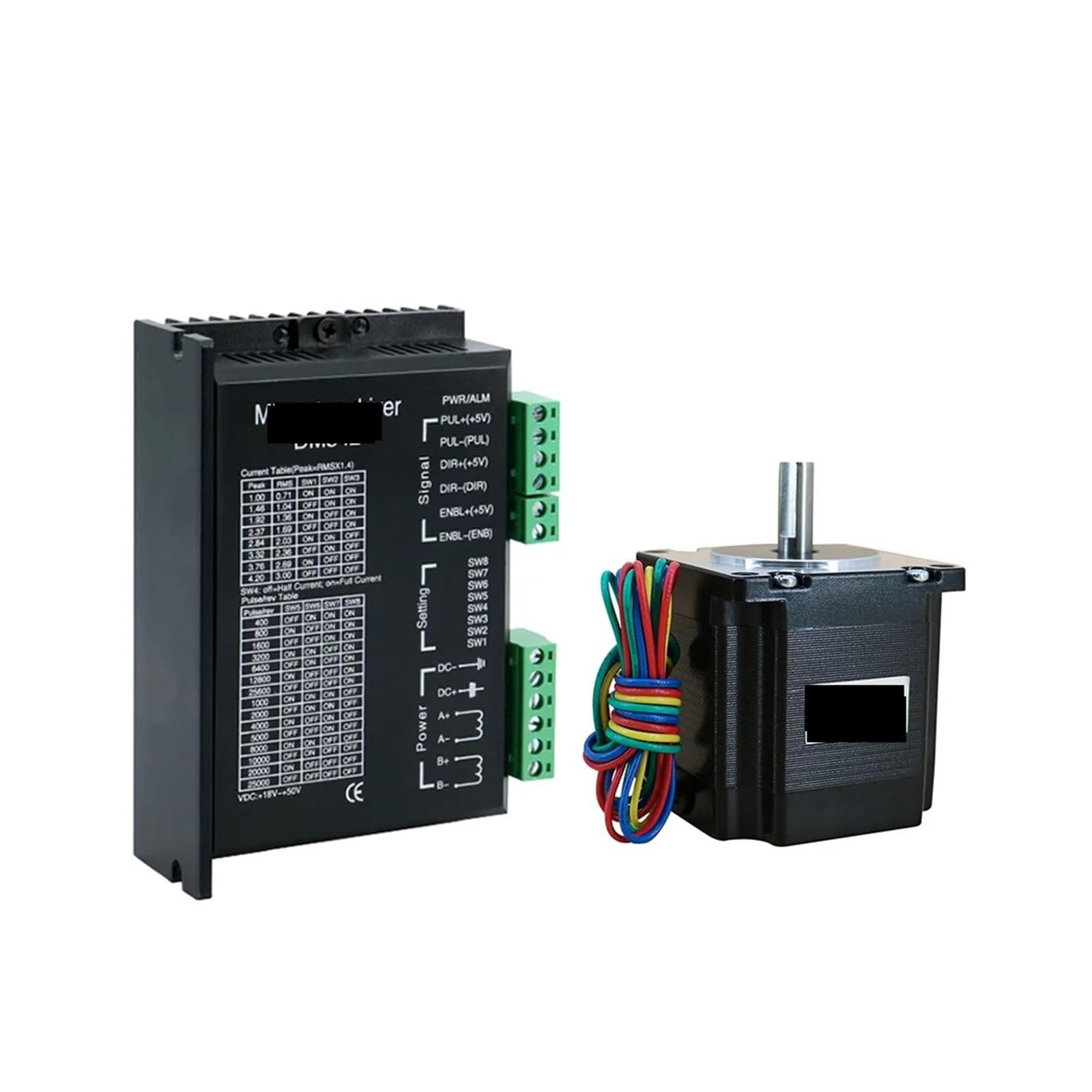 2RD58I8PM Stepper Motor Driver NEMA 23 57HS56 1.2N 56mm with Hybrid Engine Controller TB6600 DM542 DM556(DM542 double 8mm)