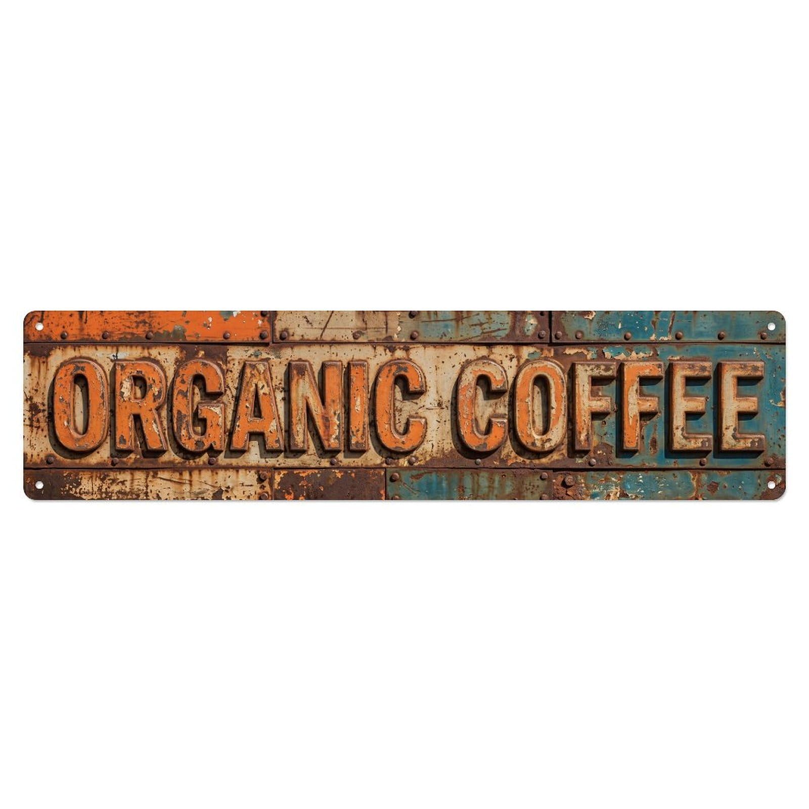 Organic Coffee Vintage Metal Tin Sign