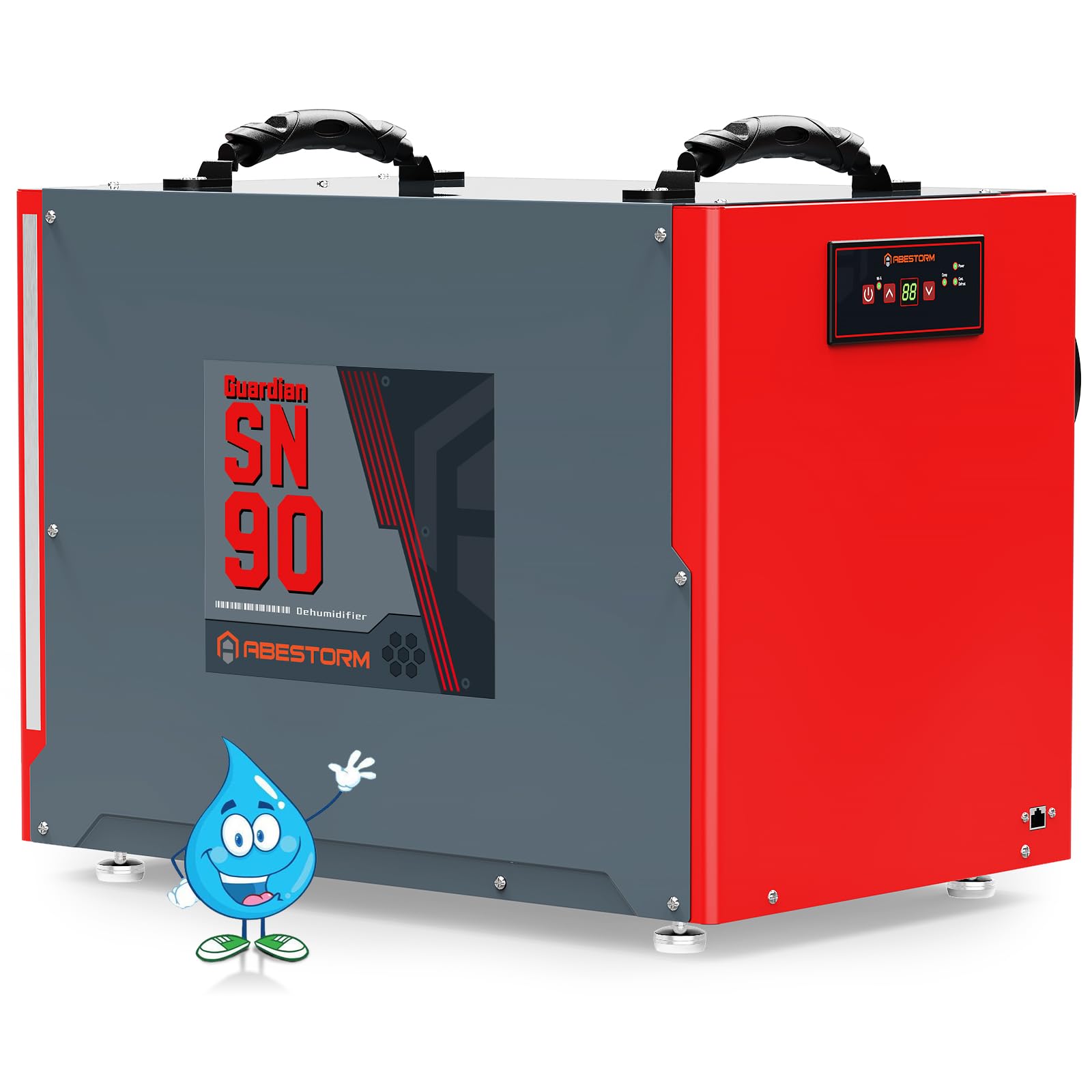 Abestorm 198 Pint Commercial Dehumidifier for Crawlspace, Basement, Large Space up to 2,600 Sq Ft, Industry Water Damage Unit, Auto Defrost, Compact