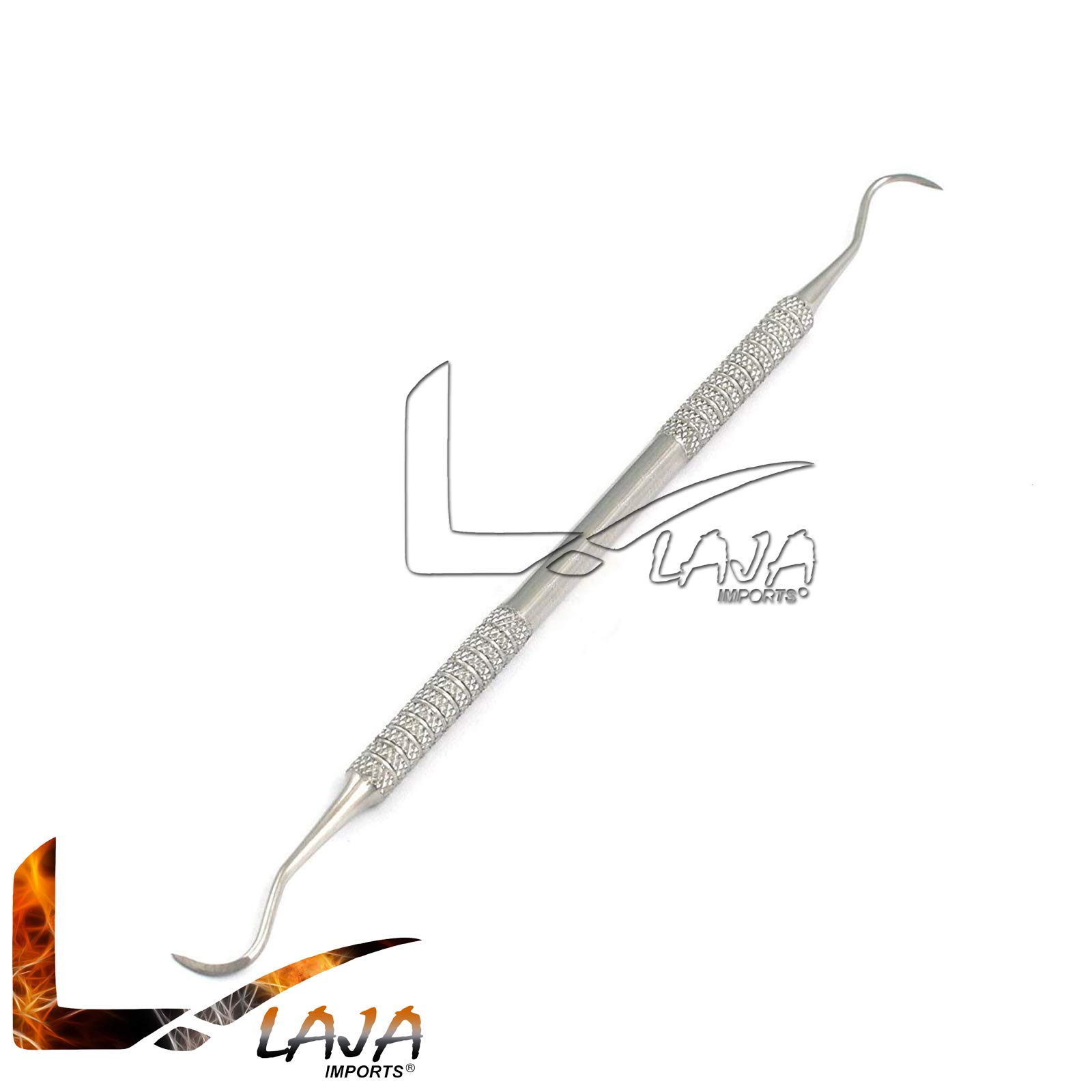 LAJA Imports Professional Dental Scraper | 100% Stainless Steel Double Ended Dental Scaler Instrument | Tool for At Home Oral Hygiene & Care – Scraper Picks At Tartar & Plaque for Removal H6/H7