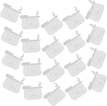 100pcs Plastic Shelf Label Holder Clips for Supermarket and Pantry Use Sturdy Plastic Sign Holders with Shelf Edge Clamp for Store Price Tag Display and Organization