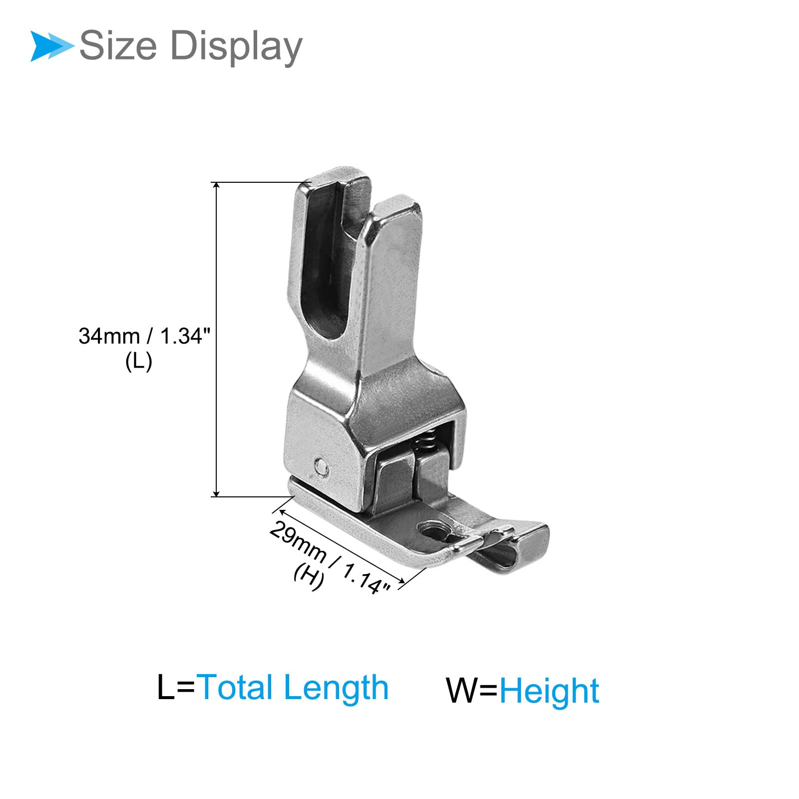 CoCud Left Compensating Presser Foot, Left Guide 1/8", Edge Guide Presser Foot - (Applications: for Sewing Machine), 1-Piece - Image 2