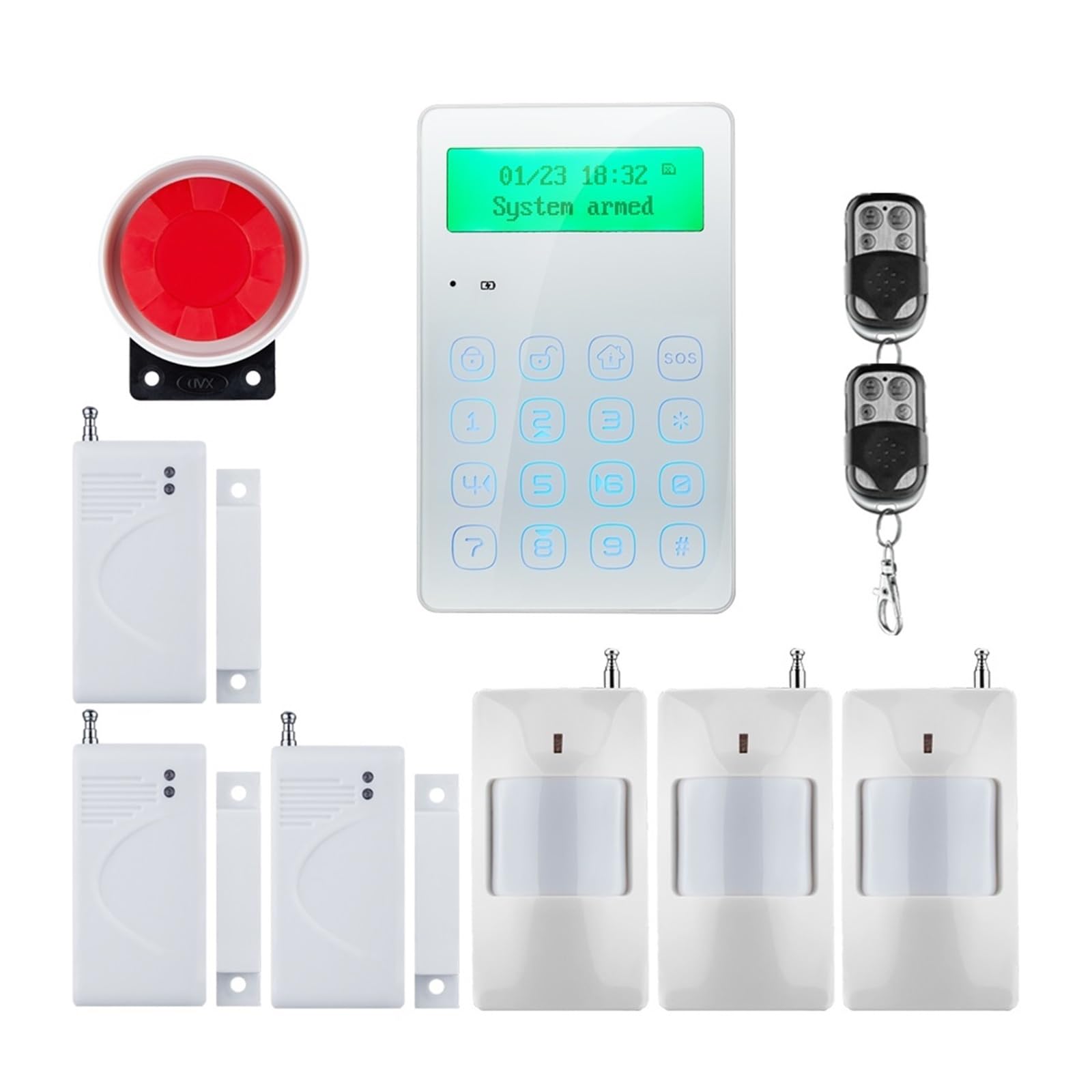 Sistema di Allarme di Sicurezza Domestica, Smart Alarm Touch Sistemi di Allarme gsm Wireless Sicurezza Domestica Segnale 850/900/1800/1900 MHz(G3GB)