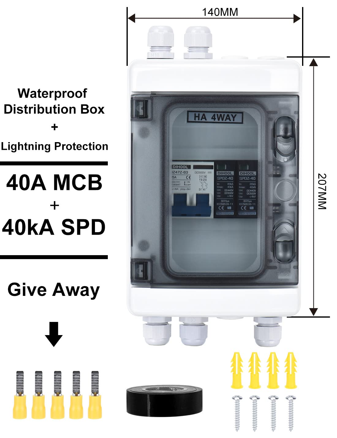 SPORWAY Surge Protection PV DC Isolator Switch Lightning Protection