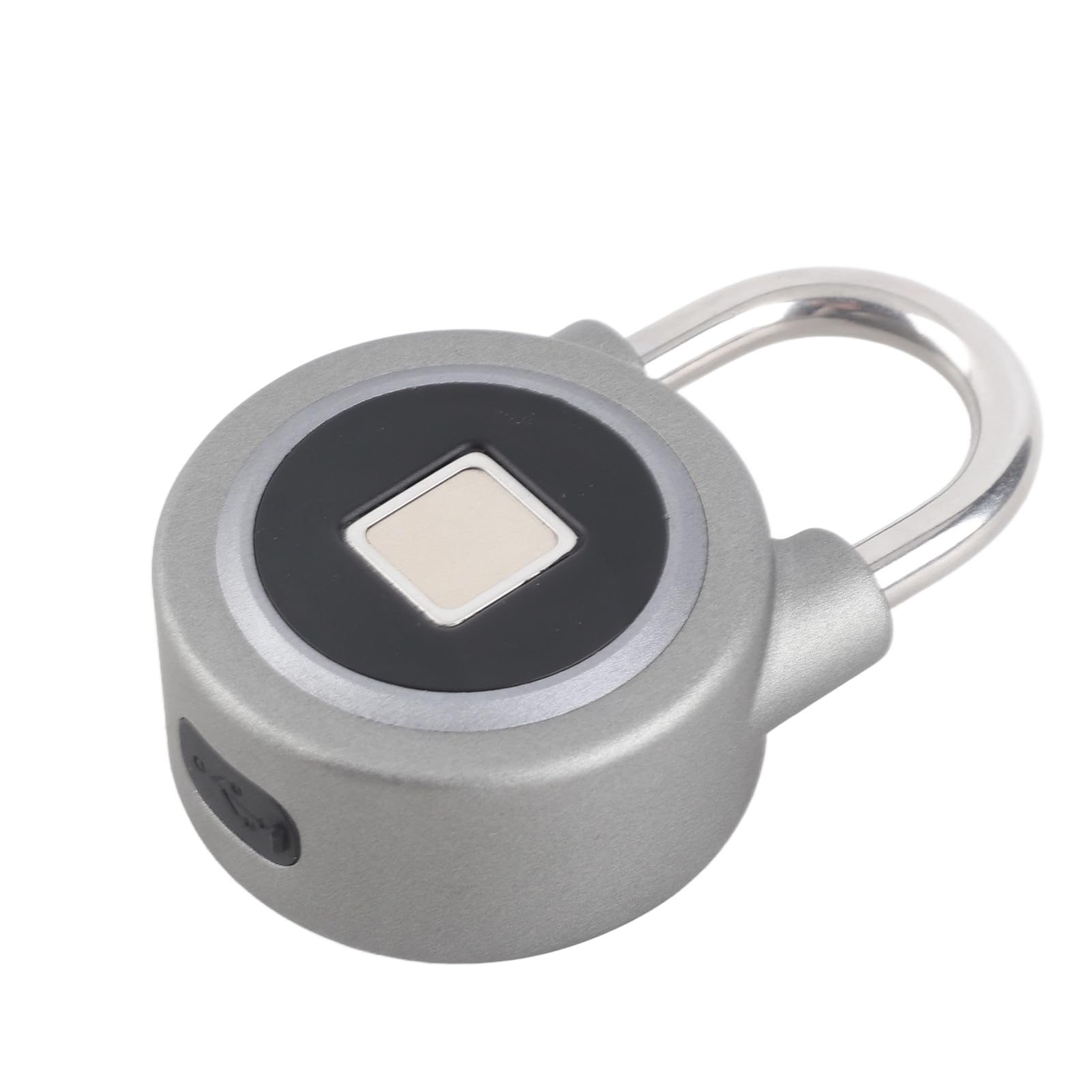 Cerradura Portátil con Huella Dactilar - Candado sin Llave con Acceso Remoto, IP65, para Bolsos, Cajones, Maletas, Gris Claro (gris claro)