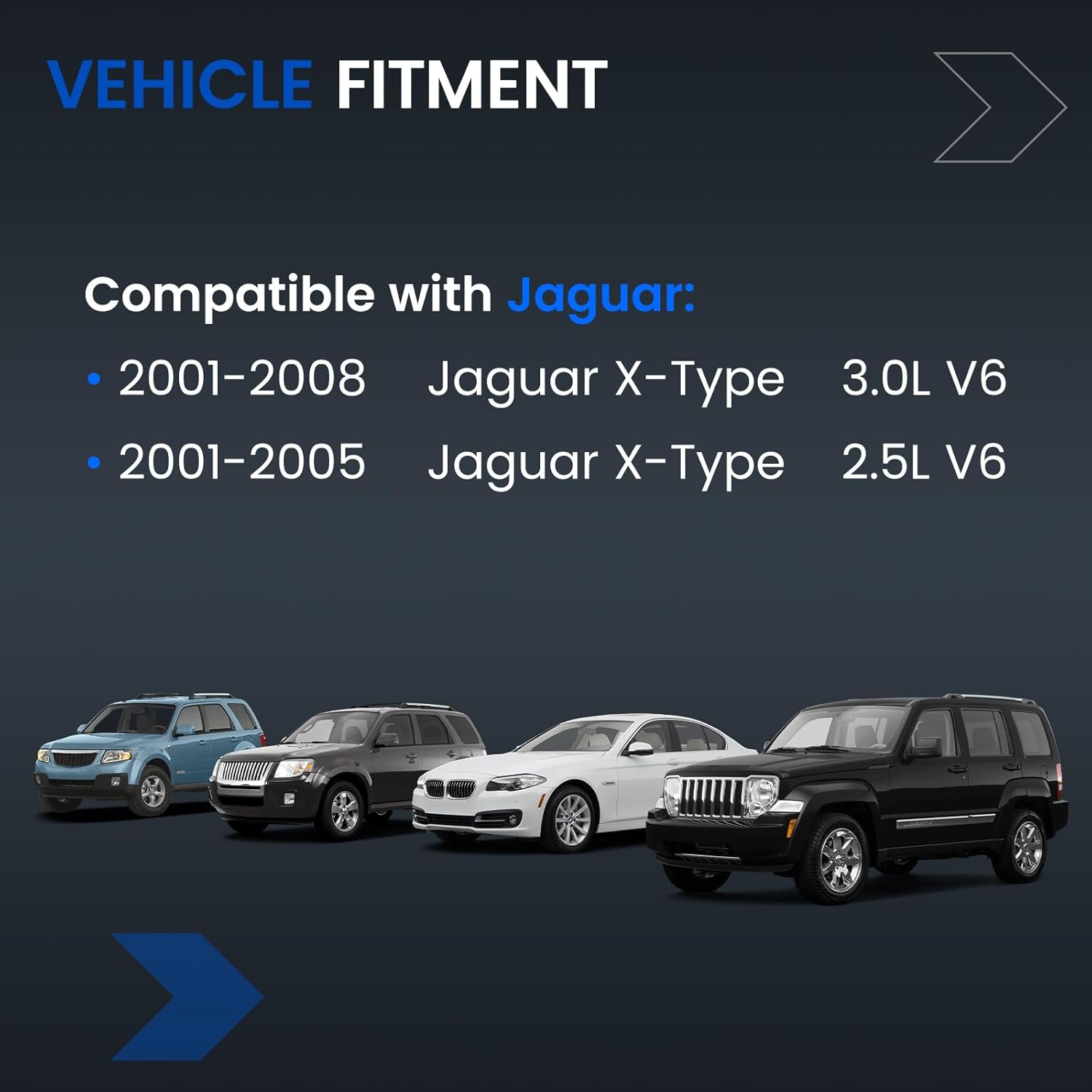 Engine Coolant Reservoir Tank 603-085 Compatible with Jaguar X-Type 2001 2002 2003 2004 2005 2006 2007 2008 2.5L 3.0L V6 Replace ‎C2S46861 C2S18320 MJA4440BA Coolant Radiator Reservoir Tank