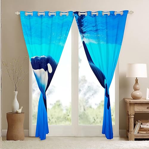 Vista 24 de Erosebridal Trippy - Cortinas de alienígena, cortinas opacas de marihuana verde, modernas cortinas psicodélicas OVNI para ventana, tratamientos