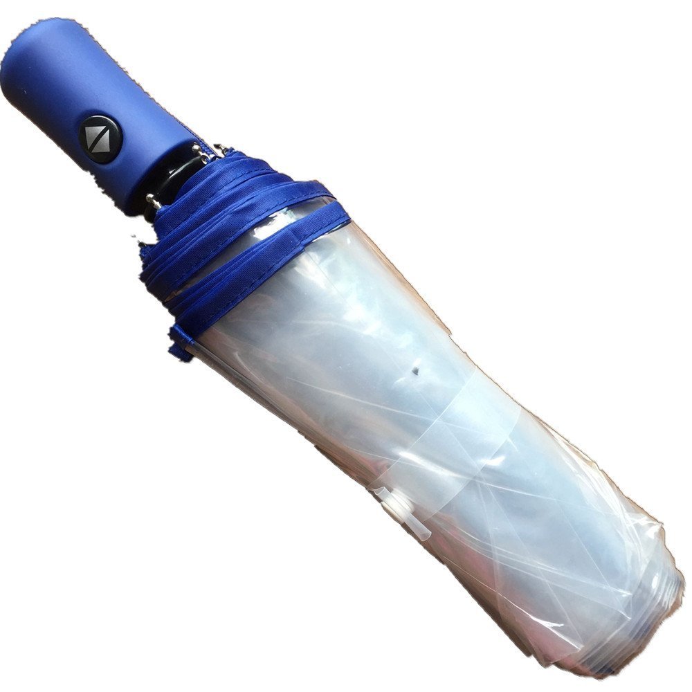 WerFamily Clear Transparent Folding Auto Open Auto Close Umbrella Rainy (transparent 2)