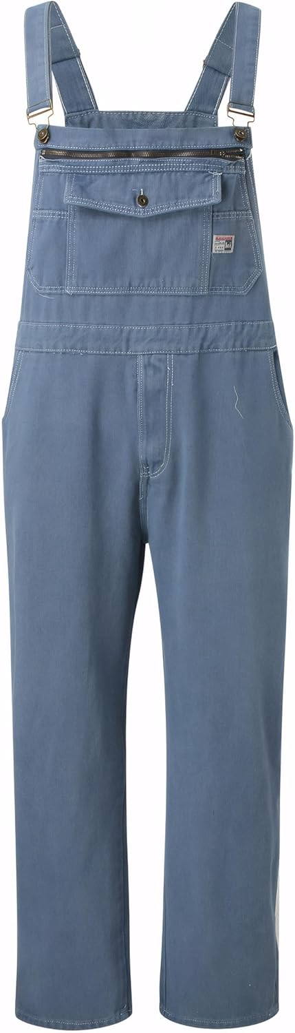 WSLCN Denim Bib Overalls for Men Regular Fit Fashion Suspender Jeans Denim Jumpsuit Plus Size