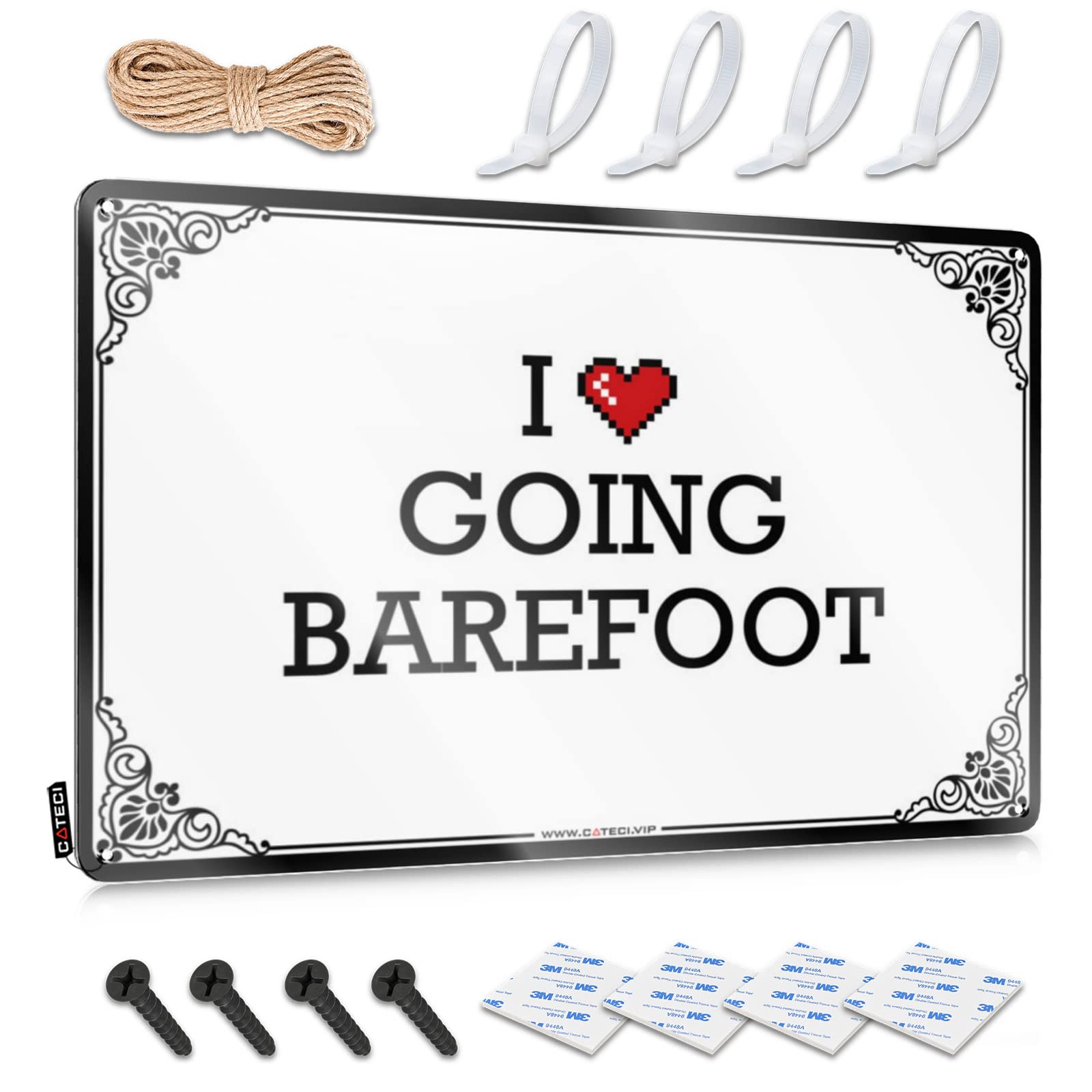 Posters New Patio Humorous Essentials I Love Going Barefoot - Easy To Hang Art(30X40CM)