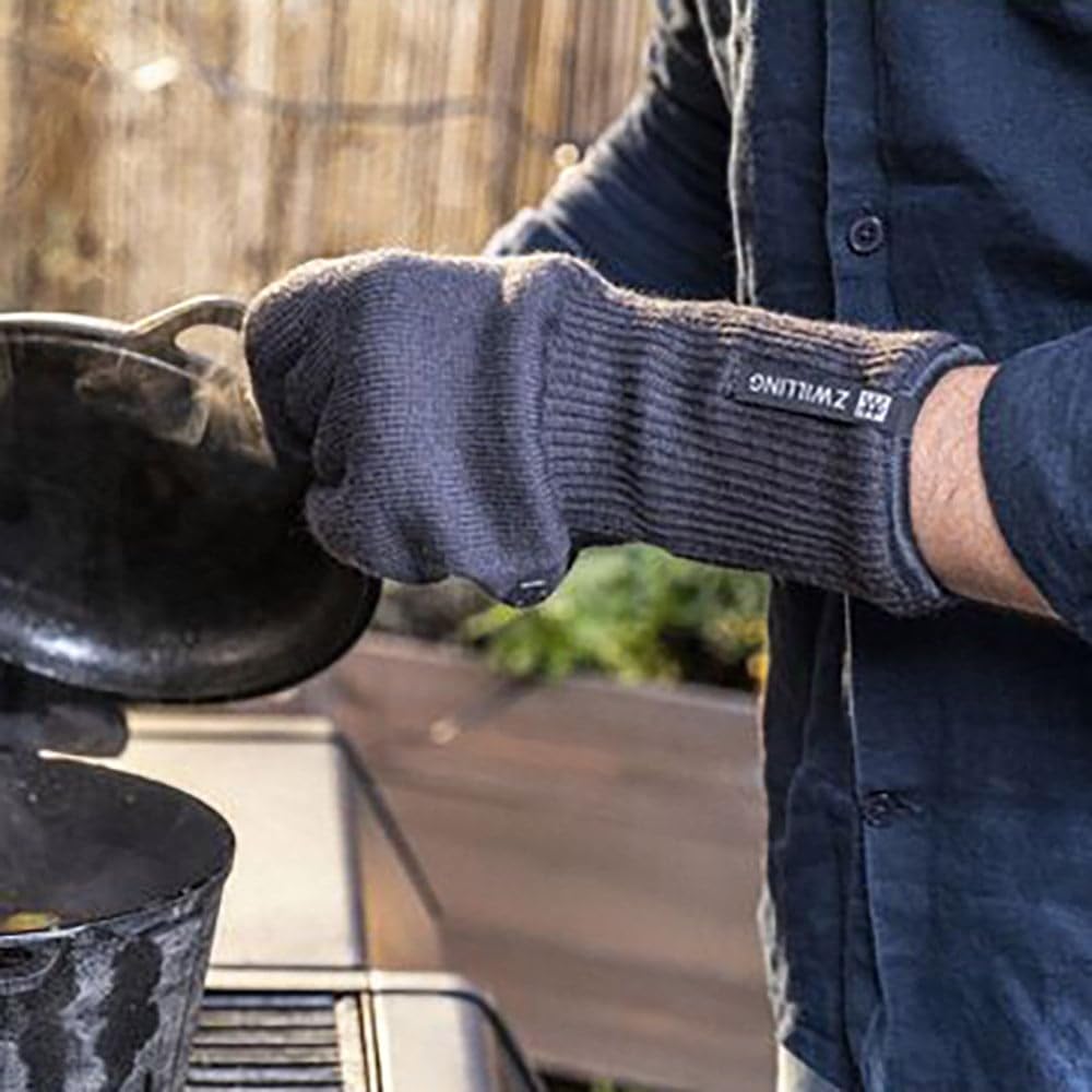 Zwilling BBQ+ Abriebfest.Silikon Anti-Rutsch-Pads 70% Baumwolle Innenfutter Maschinenwaschbar Einheitsgröße