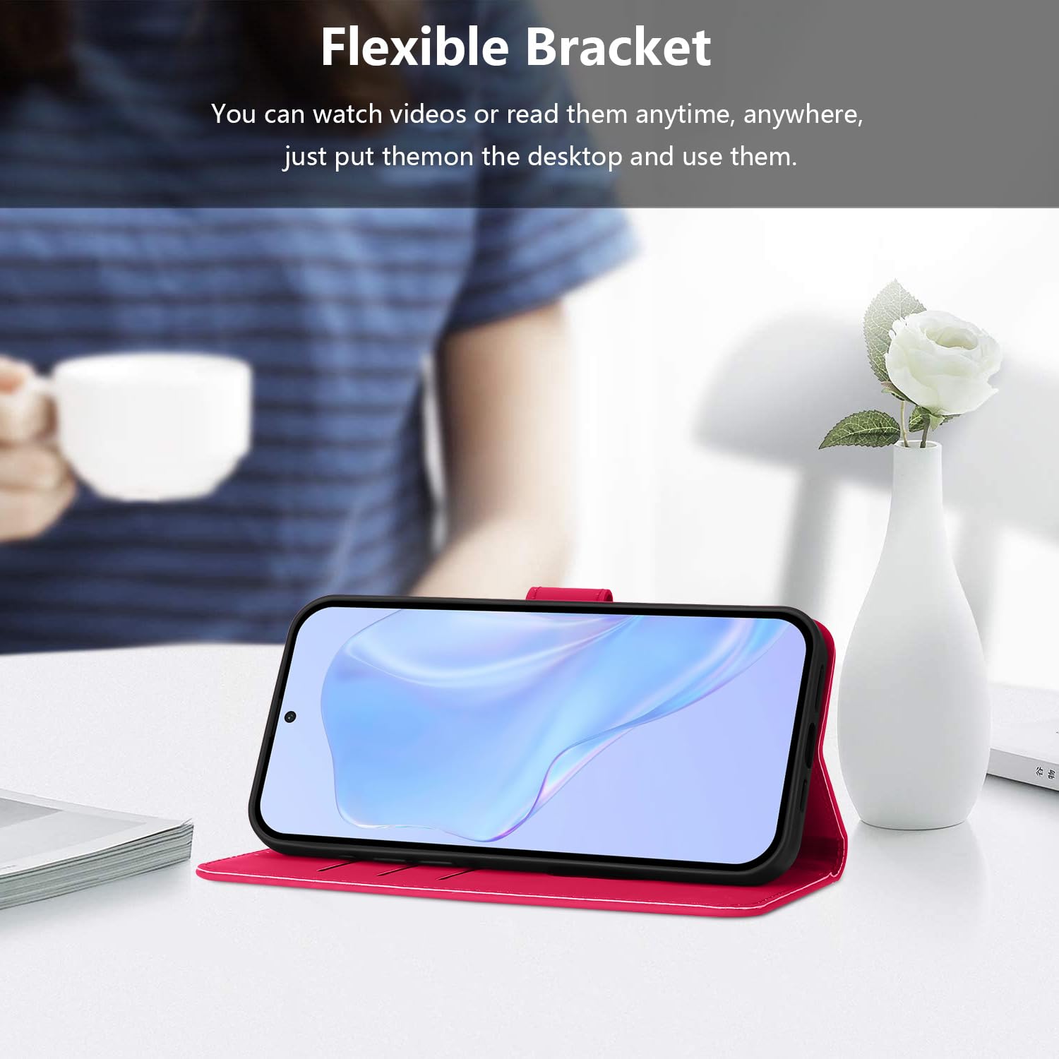 Opkiegrn Magnetica Cover Per Samsung Galaxy A56 5G Con 2 Pezzi Vetro - Foto 4