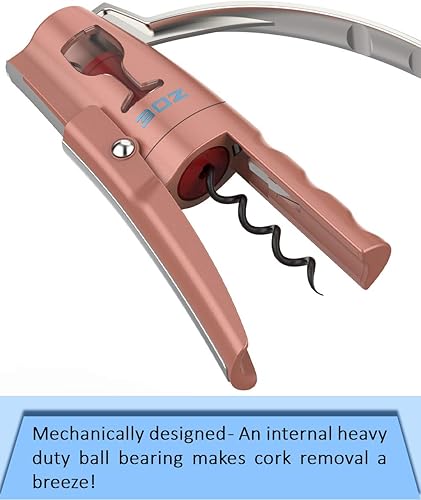 Miniatura 9 de Abrebotellas de vino con palanca vertical de alta calidad (BRONCE)