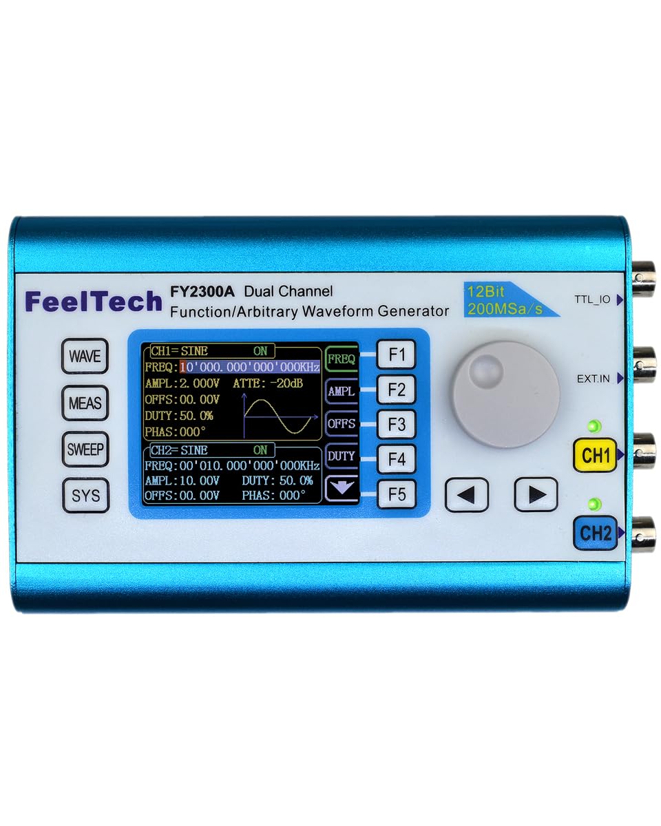 Industrial Signal Generator FY6300 Function Arbitrary Waveform Signal Generator Counter 20/30/40/50/60MHz Dual Channel Digital Frequency Count Sampling Rate 250MSa/s(FY6300 50Mhz)