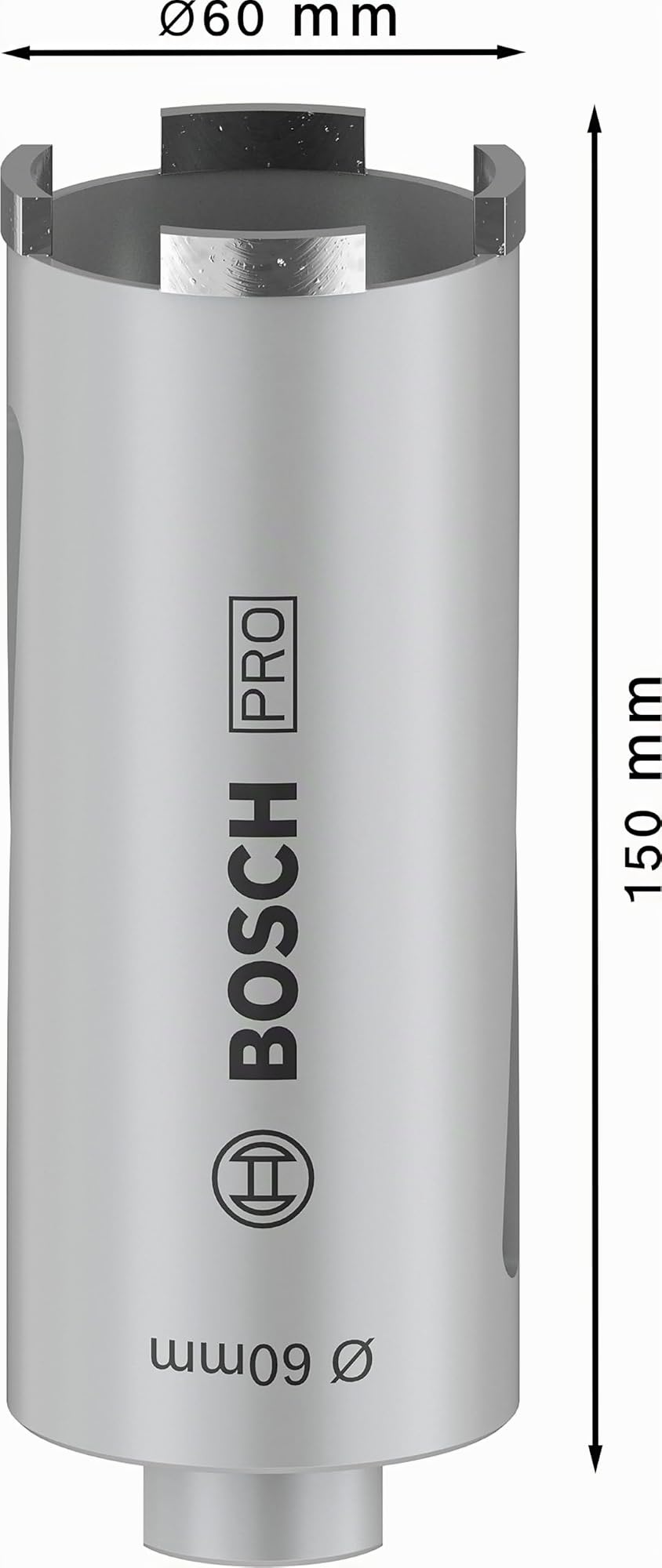Bosch 1x Couronnes de forage à sec diamantées PRO Multi Material pour G 1/2 pouce et forets diamantés (pour Briques silicocalcaires, Brique, Ø 60 mm, Professional Accessoire Foret diamanté)
