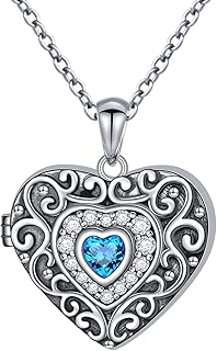 Heart Shaped Locket Necklace That Holds Pictures Photo Keep Someone Near to You 925 Sterling Silver Heart Photo Necklace f...