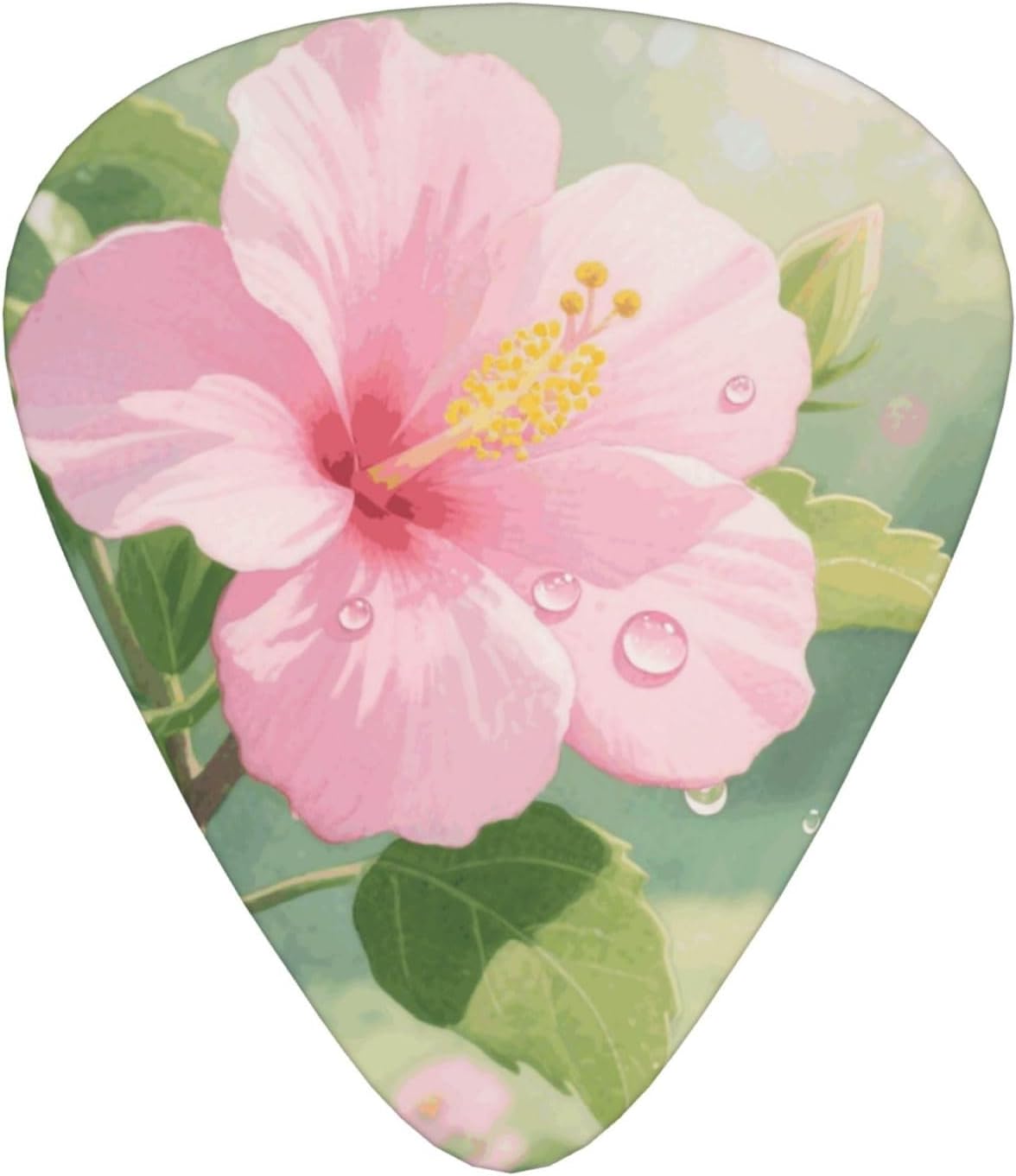 Hibiscus Floral print Guitar Picks With Storage Box Resistant Guitar Pick 12 Pack Guitar Accessories for Electric Guitar Ukulele Bass Personalized Gifts image 2