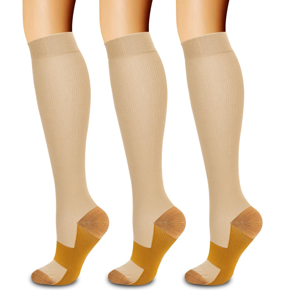 3 Pack Compression Sock-Compression Sock For Women and Men Circulation -Best for Running,Athletic Sports-image-47