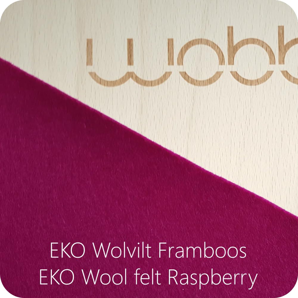 Wobbel Balanceboard transparent lackiert Raspberry Himbeere yogaboard