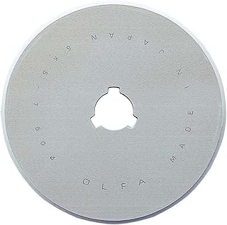 OLFA 60mm Rotary Cutter Replacement Blade, 1 Blade (RB60-1) - Tungsten Steel Circular Rotary Fabric Cutter Blade for Crafts, Sewing, Quilting, Fits Most 60mm Rotary Cutters