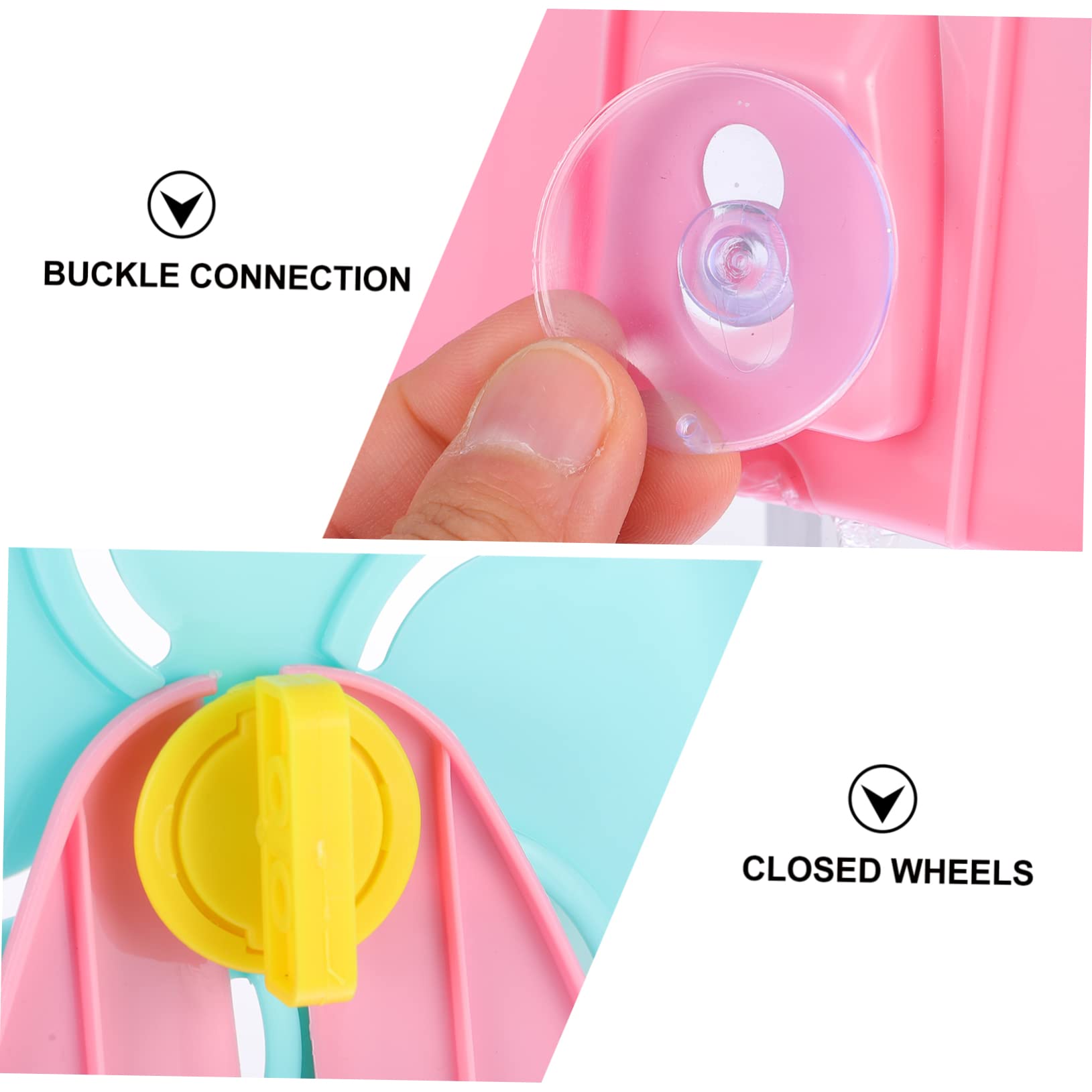 Rueda de Hámster Azul de 18cm en PP para Ejercicio | Segura y Ecológica, Diseño Silencioso, Accesorio para Mascotas Pequeñas Color Aleatorio