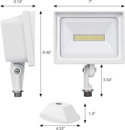 Miniatura 6 de DEWENWILS Luz de inundación LED de 34 W para exteriores, 3200 LM súper brillante (equivalente a 400 W) luz de inundación para exteriores, IP65