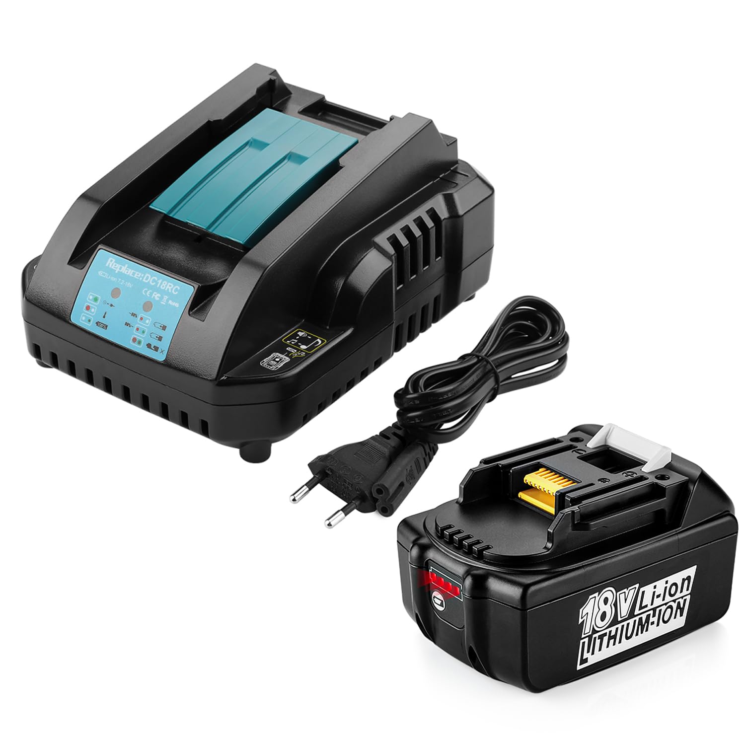 Batería de 18 V y 5,5 Ah con Cargador para Makita