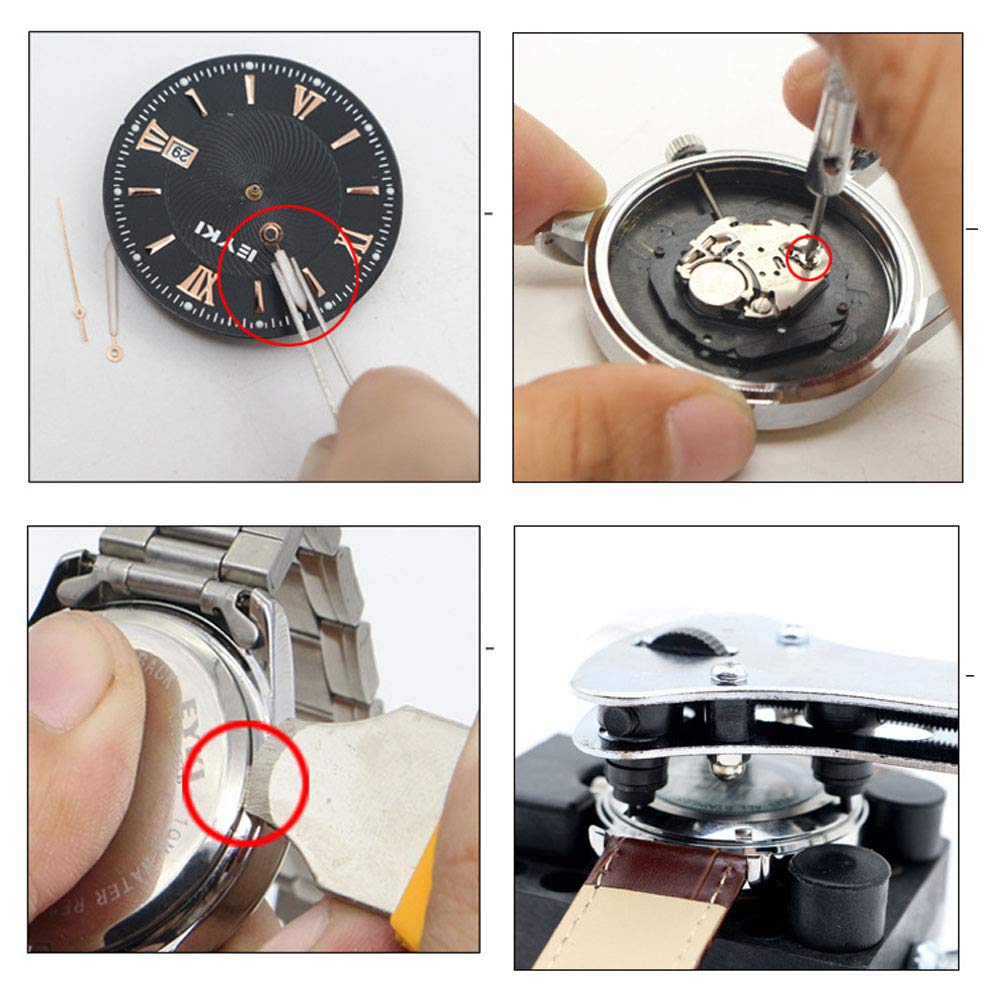 Kit de herramientas de reloj de 13 piezas Juego de reparación profesional Kit de herramientas de relojero profesional Juego de herramientas de pasador de barra de resorte con estuche de transporte