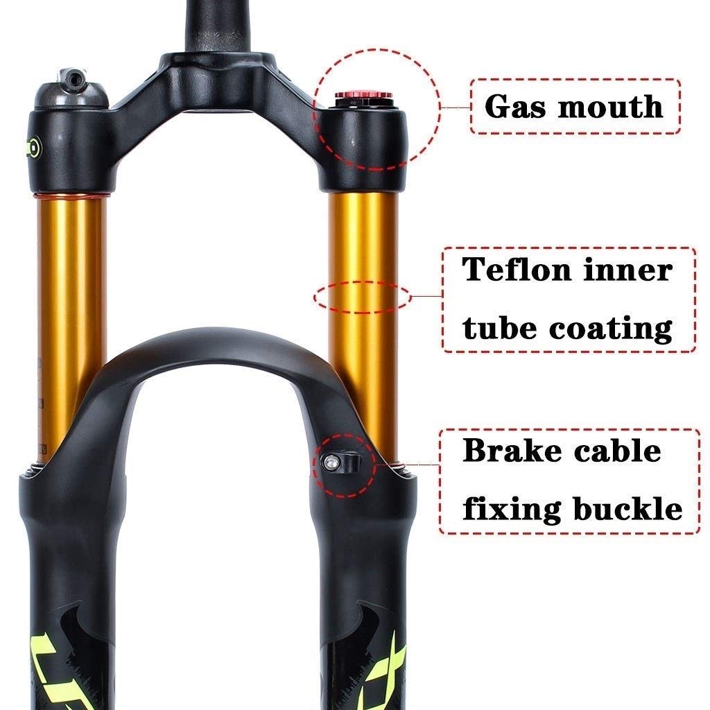 Horquilla Delantera MTB 26 27,5 29 Pulgadas Aleación de Aluminio Ultraligera 120mm Suspensión de Bicicleta de Viaje Horquillas de Aire Amortiguador