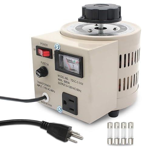 LVYUAN Regulador de voltaje variable de transformador variable salida de 0-130 V entrada de 110 V-120 V 500 VA LVYUAN Regulador de voltaje variable de transformador variable salida de 0-130 V entrada de 110 V-120 V 500 VA