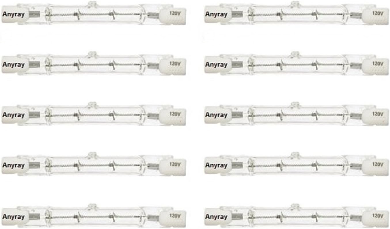 (10)Bulbs 100 Watt J Type DE T3 78 mm 100W 120 Volt 100Watts Clear