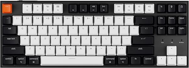 Keychron C1 Hot-swappable Wired Mechanical Keyboard for Mac Layout, Keychron Mechanical Brown Switch/USB Type-C Cable/ABS Keycaps Tenkeyless 87 Keys Computer Keyboard for Windows PC Laptop