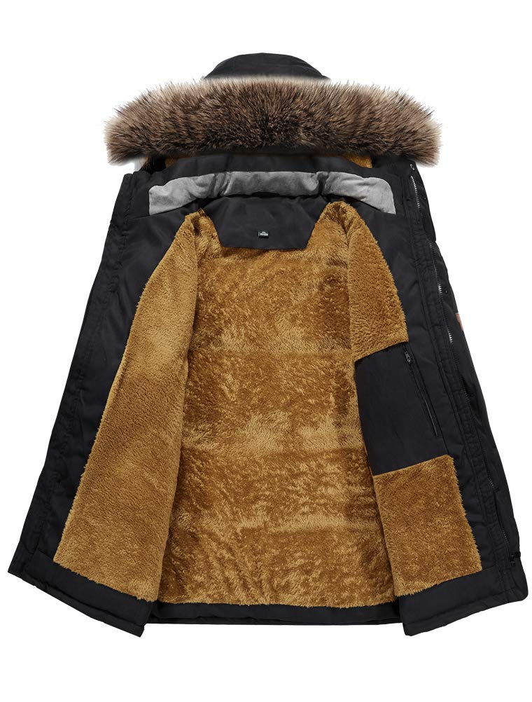 FTCayanz Uomo Giacca Invernale Giubbotto Parka Caldo con Cappuccio Casual Giacche