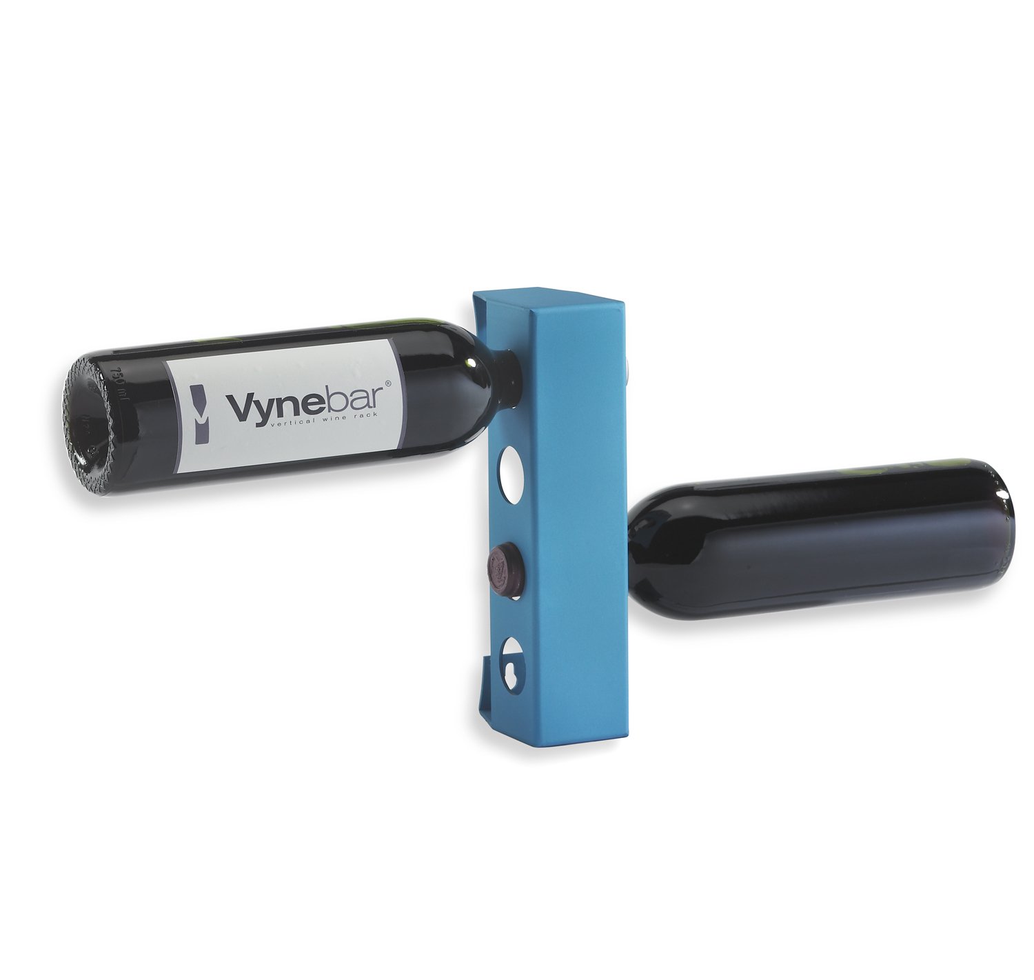 Vynebar 4 Blue Bead Blast Vertical Wine Rack