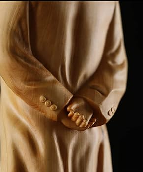 Amazon.co.jp: 木彫り 置物 毛沢東 偉人 立像 オブジェ 彫像