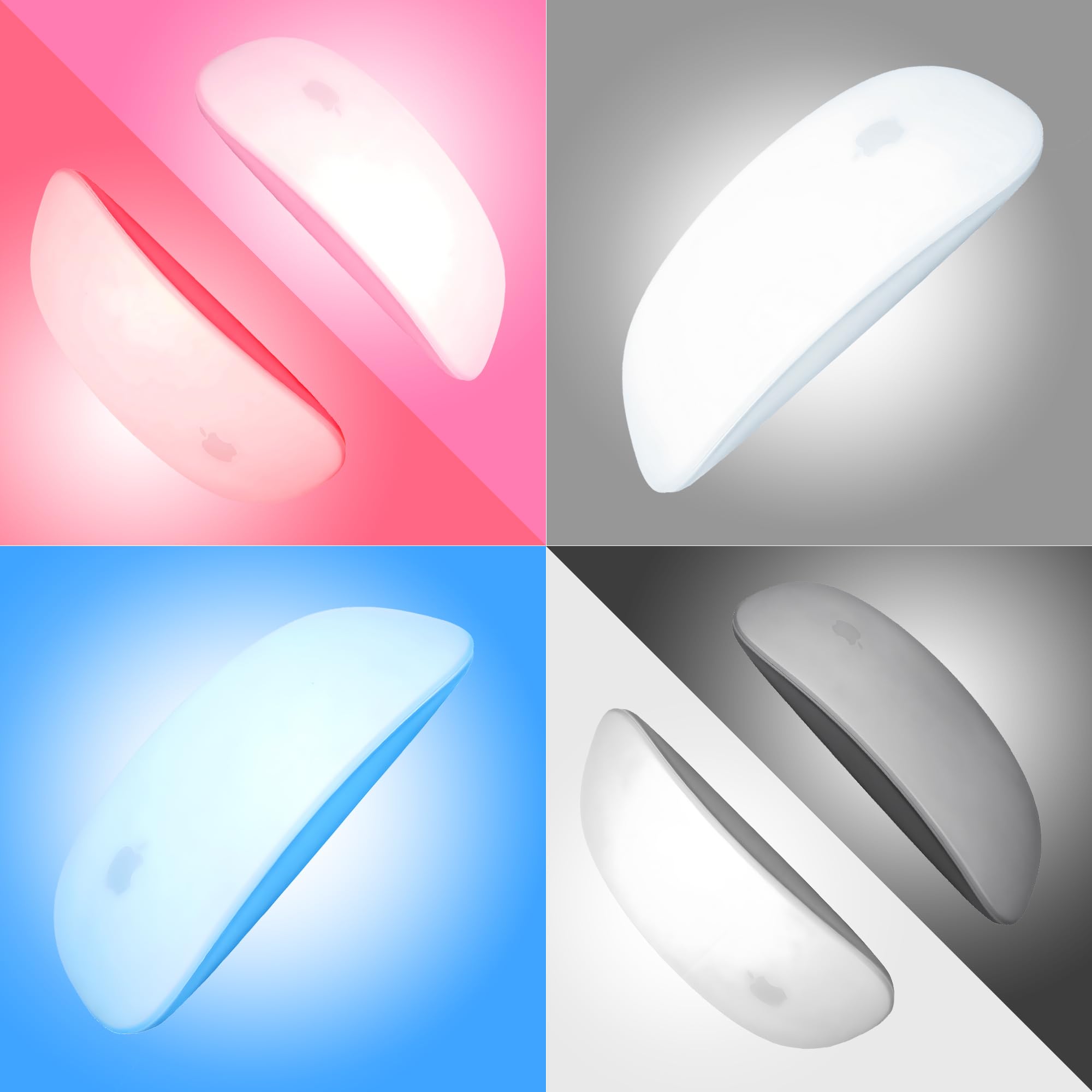 Mouse Silicone Cover for Apple Magic Mouse 1&2, Drop Proof, Dust Proof, Ultra Thin Case Skin (Pink)