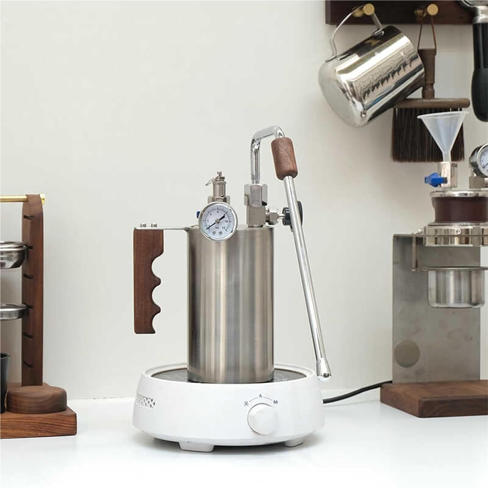 Montalatte A Vapore For Caffè, Montalatte E Vaporiera Rimovibili, Pressione Massima 4 Bar, Gamma Di Capacità 100-500 Ml, Fornello A Induzione E Riscaldamento A Fiamma Aperta, For Latte