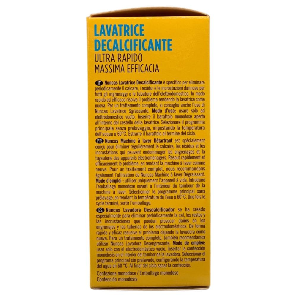 Decalcificante Lavatrice, Ultra Rapido Massima Efficacia, 250g (4 Unità)