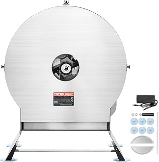 VEVOR Electric Ham Slicer 0-12mm Adjustable Thickness Manual Convertible Vegetable Fruit Slicer Stainless Steel Food Slicer Large Potato Food Port