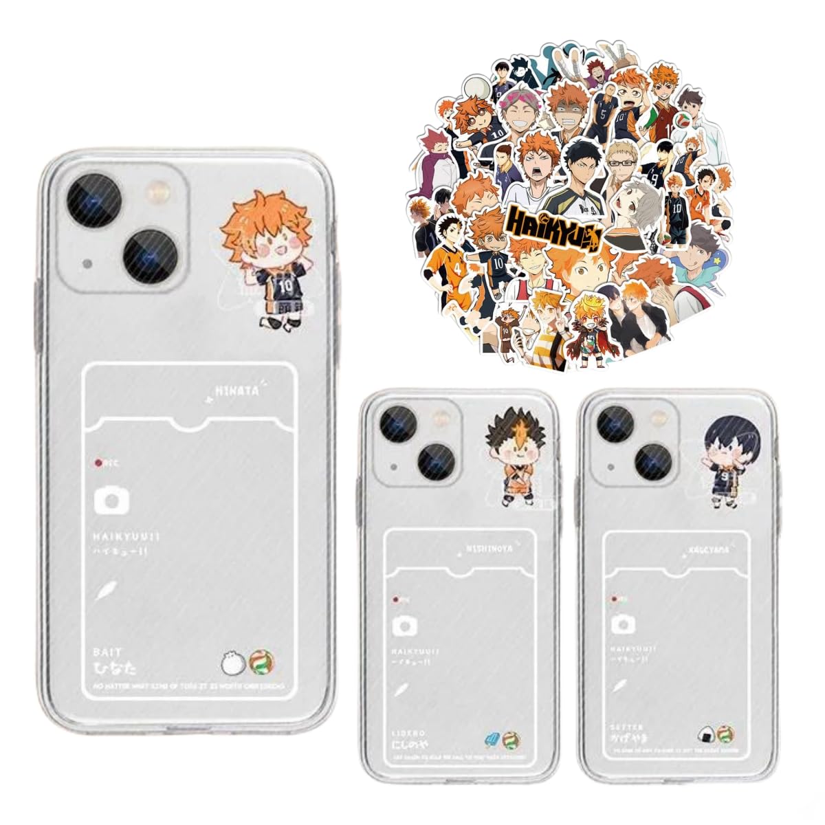 iPhone シルバー&ハイキュースマホケース付き iPhone シルバー&ハイ