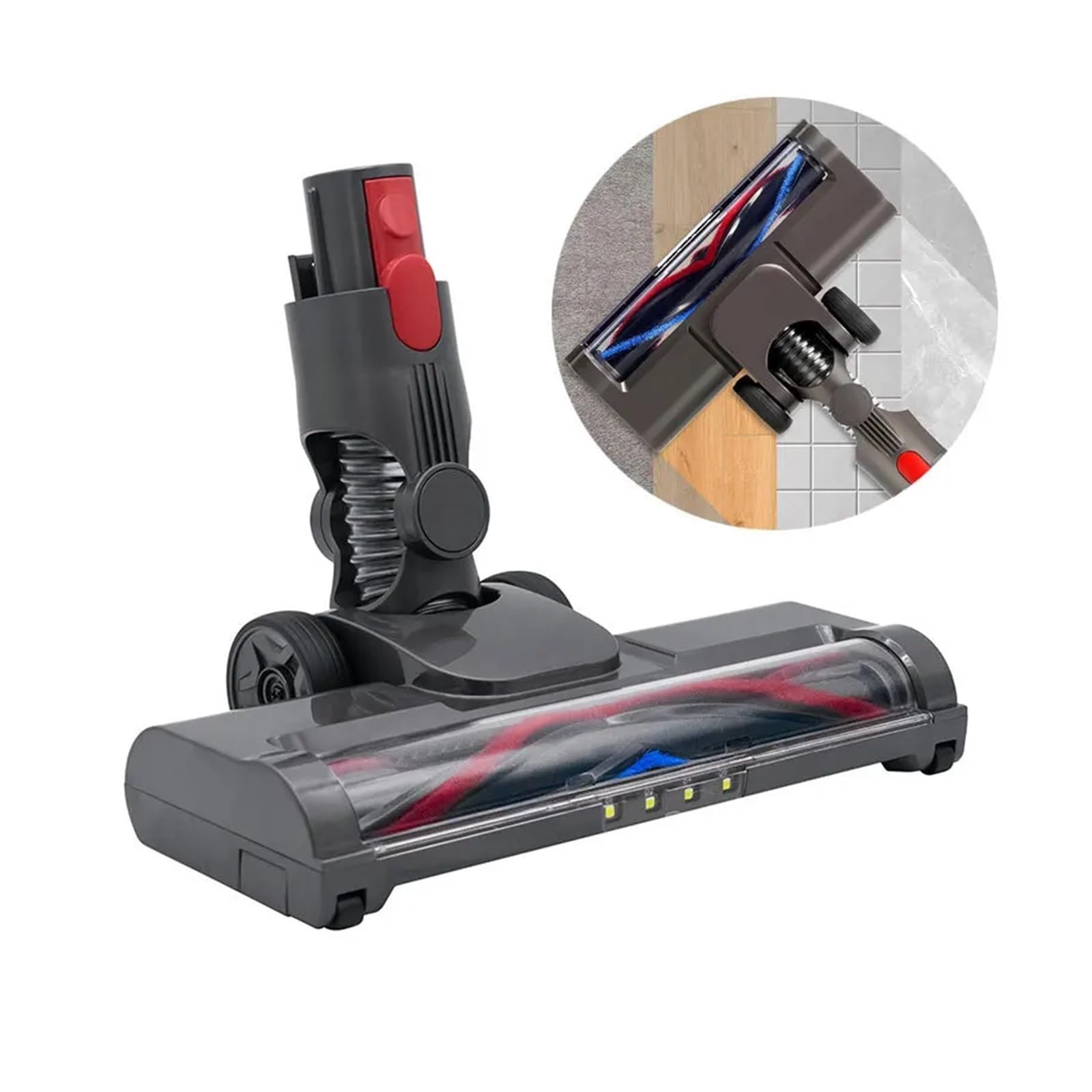 Compatible Con Dyson, V7, V8, V10, V11, V15, Accesorio For Suelo De Madera Dura, Repuesto De Cabezal De Cepillo De Rodillo Suave Con Luz