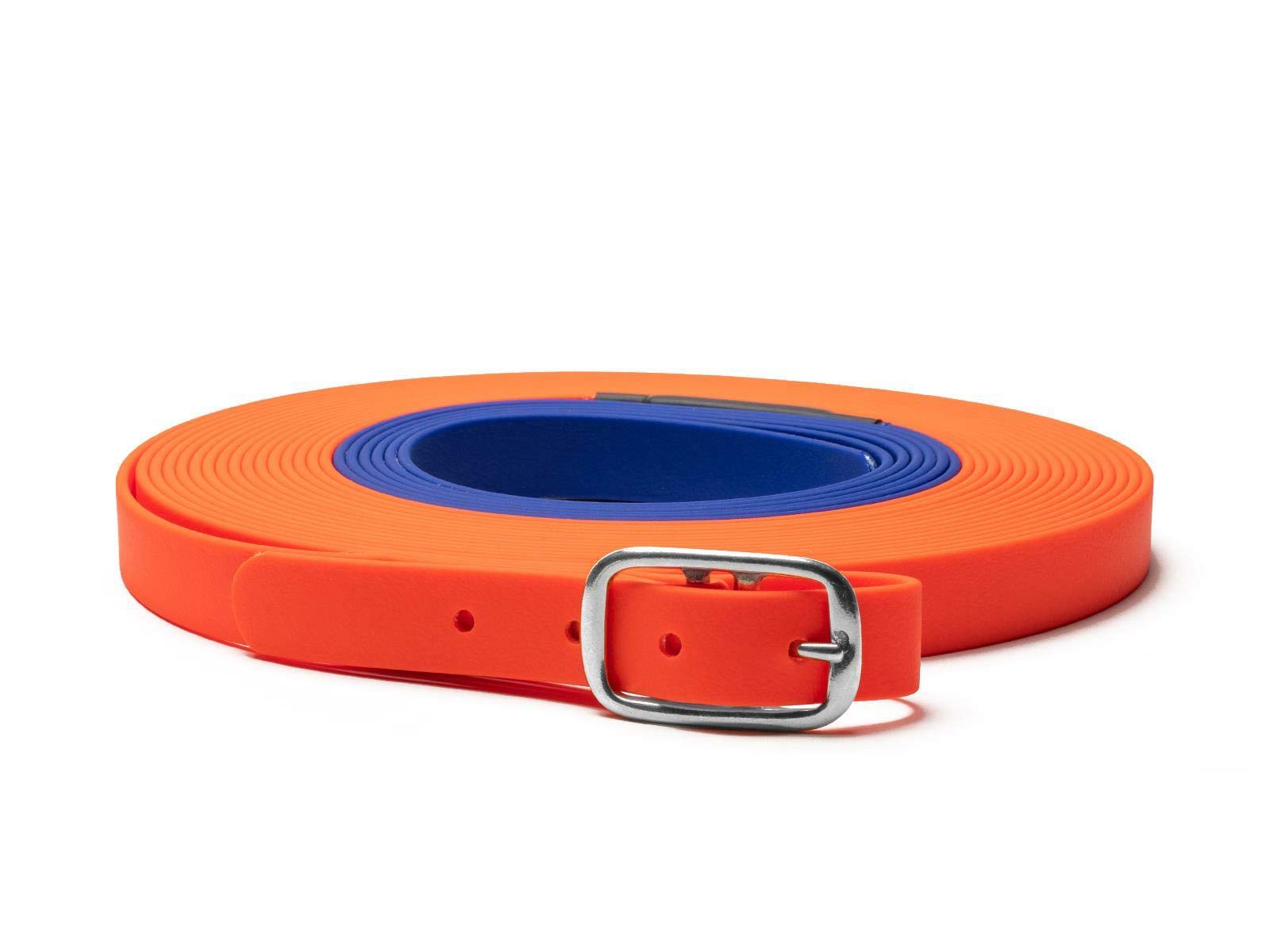 Mystique Biothane beta Schweißriemen 19mm orange-blau 10m