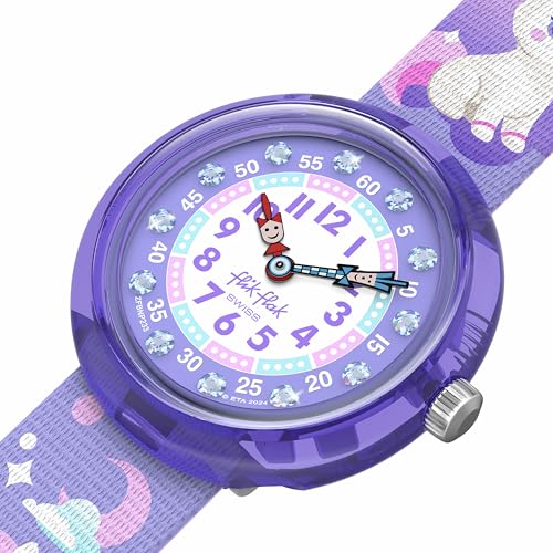 Flik Flak Girl Kids Watch Biosourced Quartz Waterproof Cosmicat3