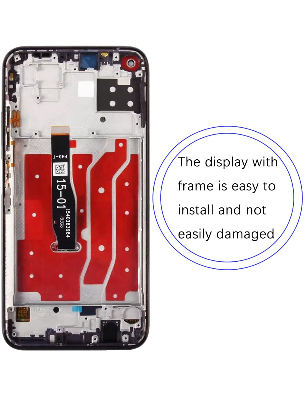Display di ricambio per schermo LCD Huawei P40 Lite 4G, JNY-L21A JNY-L01A Display Touch Digitizer Assembly Kit parti di riparazione (nero con cornice)